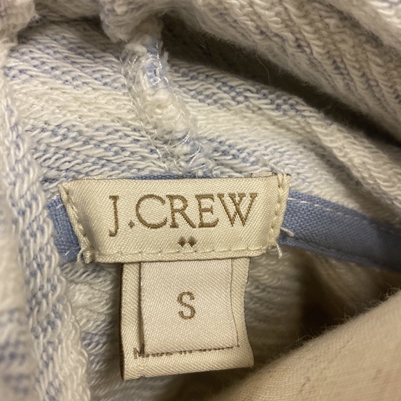 J. Crew Factory Blue and White Striped Hoodie - Picture 2 of 7